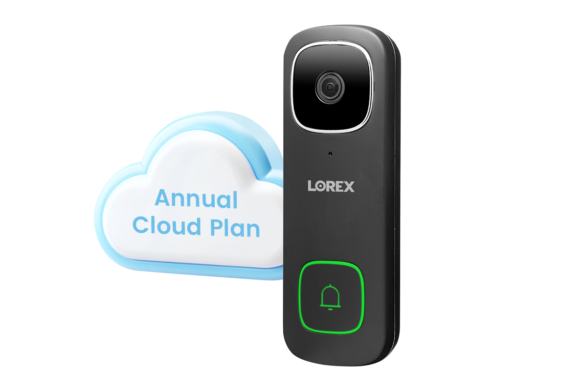 Lorex 2K Wi-Fi Video Doorbell (Wired, 32GB, Cloud-Enabled)