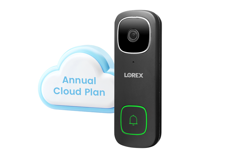 Lorex 2K Wi-Fi Video Doorbell (Wired, 32GB, Cloud-Enabled)