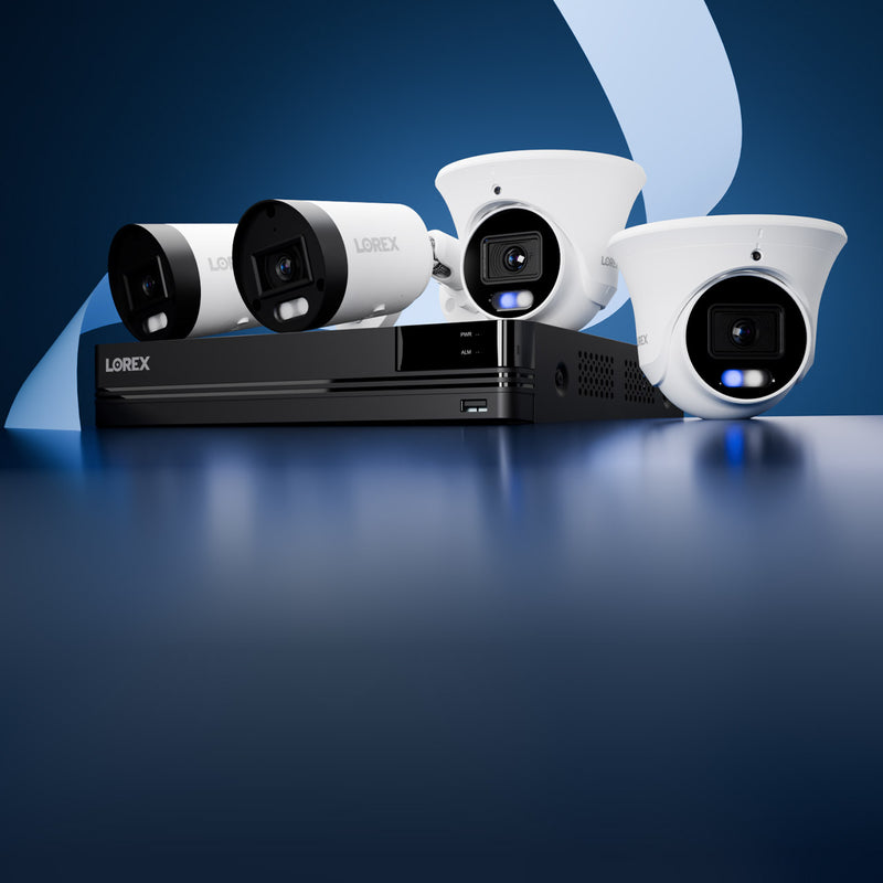 Lorex home security camera system with NVR and wired cameras