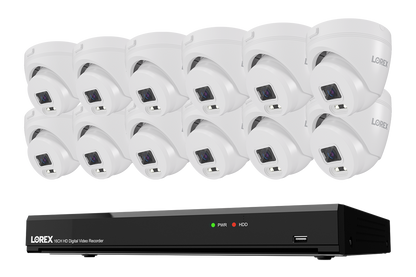 Lorex Connect T Series 4K 16-Channel Wired DVR System with T1 1080p Turret Security Cameras - 1TB