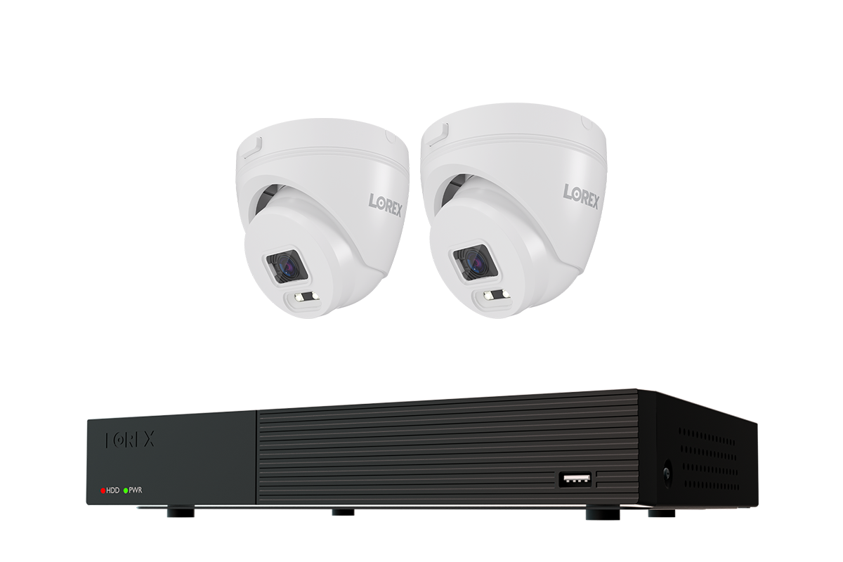 Lorex Connect T Series 4K 8-Channel Wired DVR System with T1 1080p Turret Security Cameras - 1TB