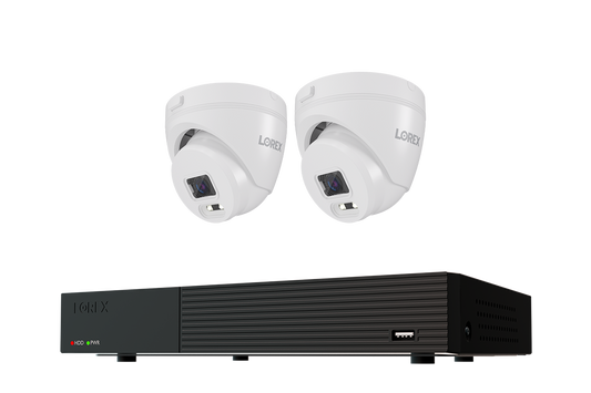 Lorex Connect T Series 4K 8-Channel Wired DVR System with T1 1080p Turret Security Cameras - 1TB
