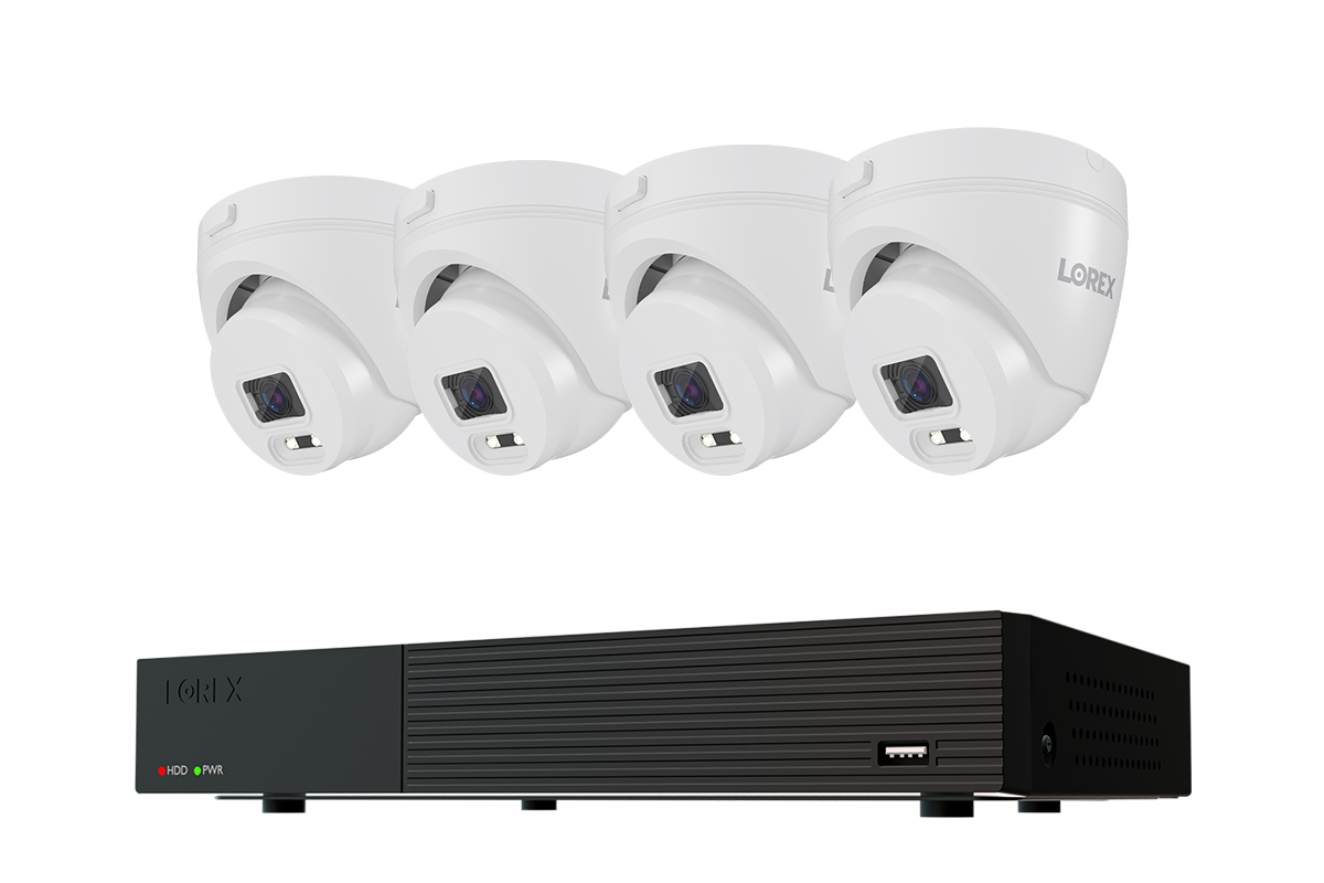 Lorex Connect T Series 4K 8-Channel Wired DVR System with T1 1080p Turret Security Cameras - 1TB
