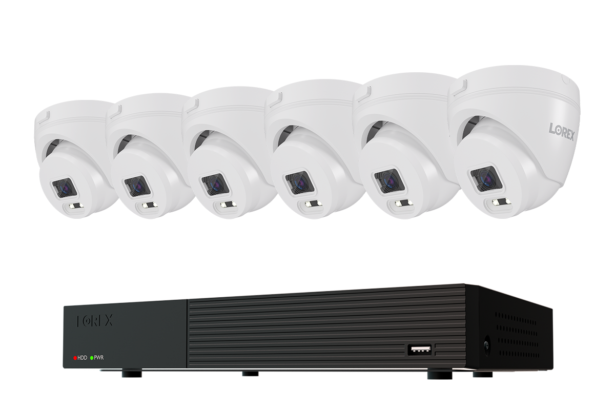 Lorex Connect T Series 1080p 8-Channel Wired DVR System with T1 1080p Turret Security Cameras - 128GB
