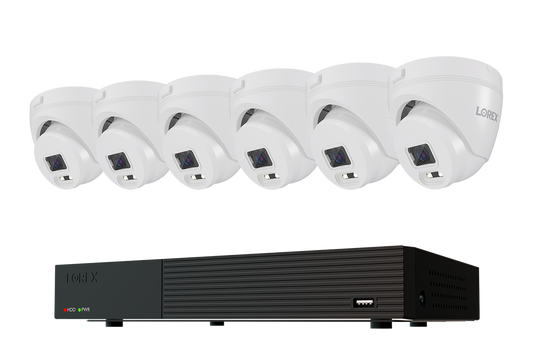 Lorex Connect T Series 1080p 8-Channel Wired DVR System with T1 1080p Turret Security Cameras - 128GB