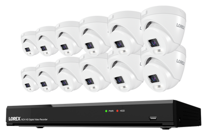 Lorex Connect T Series 4K 16-Channel Wired DVR System with T5 Turret Security Cameras - 1TB