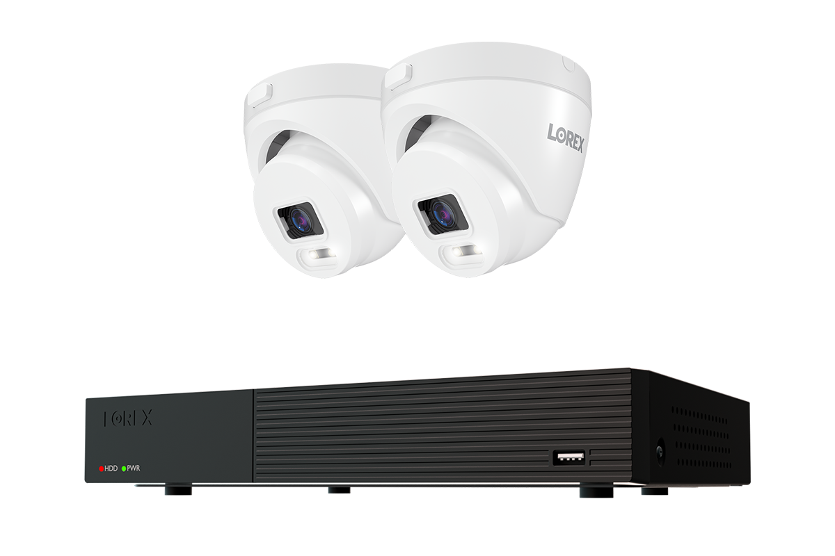 Lorex Connect T Series 4K 8-Channel Wired DVR System with T5 Turret Security Cameras - 1TB