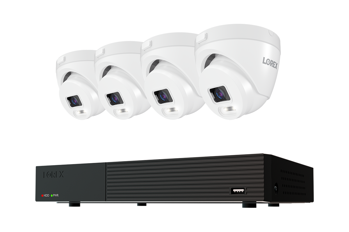 Lorex Connect T Series 4K 8-Channel Wired DVR System with T5 Turret Security Cameras - 1TB