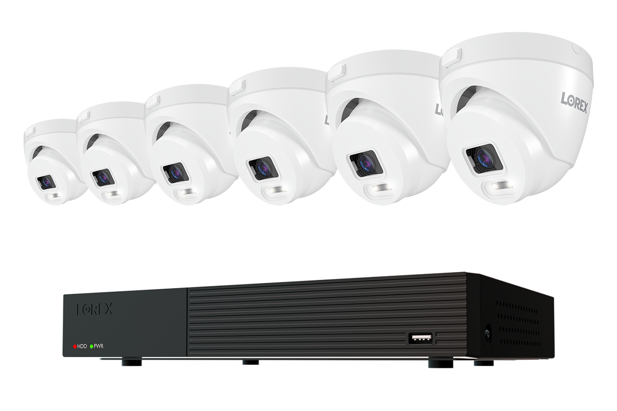 Lorex Connect T Series 4K 8-Channel Wired DVR System with T5 Turret Security Cameras - 1TB