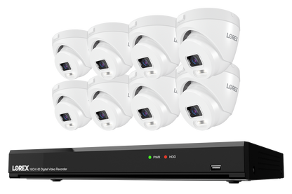Lorex Connect T Series 4K 16-Channel Wired DVR System with T5 Turret Security Cameras - 1TB