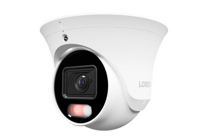 Lorex Connect U3 4K PoE Turret Camera with Red & Blue Deterrence Lights