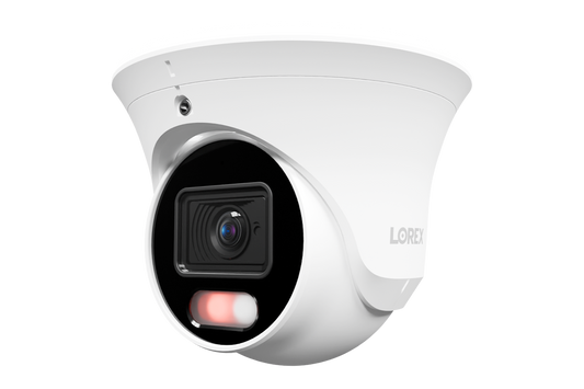Lorex Connect U3 4K PoE Turret Camera with Red & Blue Deterrence Lights