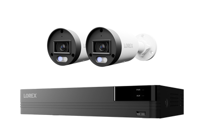 Lorex Connect U Series 4K 8-Channel Wired NVR System with U3 2K+ PoE Bullet Cameras - 2TB