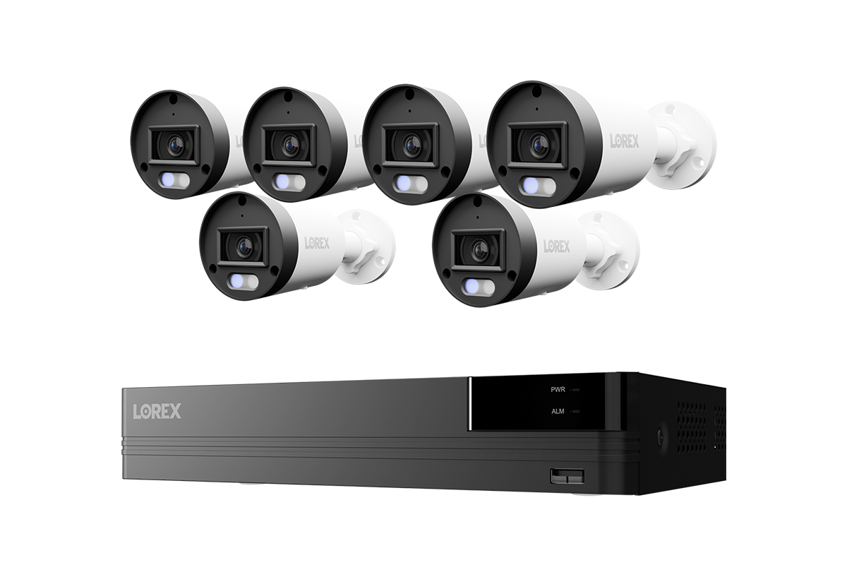 Lorex Connect U Series 4K 8-Channel Wired NVR System with U3 4K PoE Bullet Cameras - 2TB