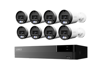 Lorex Connect U Series 4K 8-Channel Wired NVR System with U3 4K PoE Bullet Cameras - 2TB