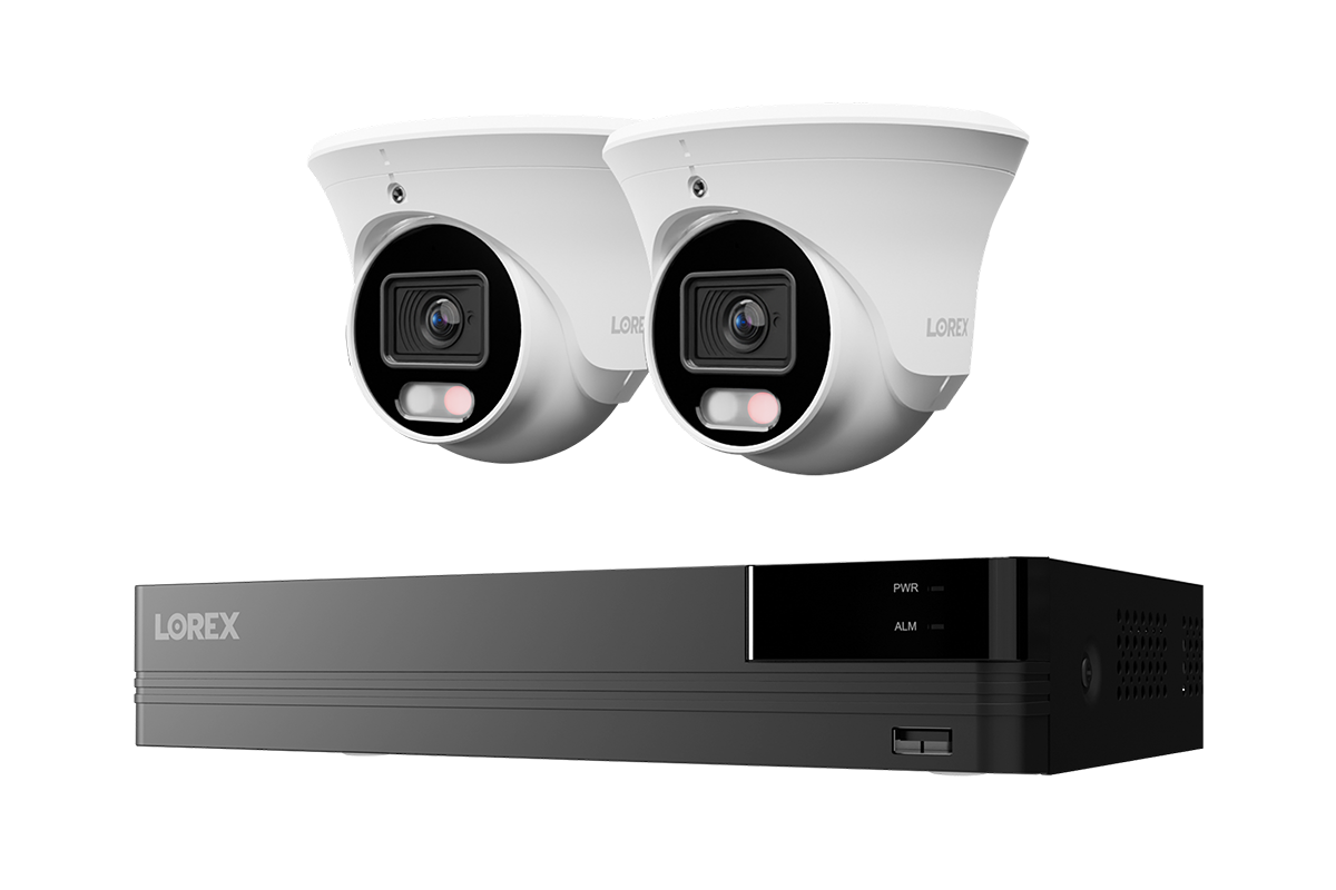Lorex Connect U Series 4K 8-Channel Wired NVR System with U3 4K PoE Turret Cameras - 2TB