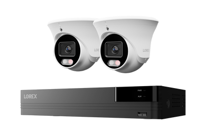 Lorex Connect U Series 4K 8-Channel Wired NVR System with U3 2K+ PoE Turret Cameras - 2TB