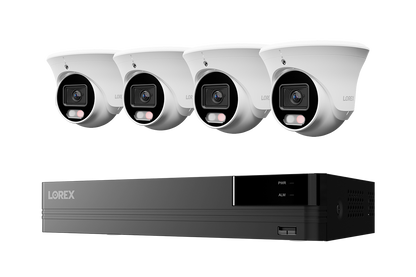 Lorex Connect U Series 4K 8-Channel Wired NVR System with U3 2K+ PoE Turret Cameras - 2TB