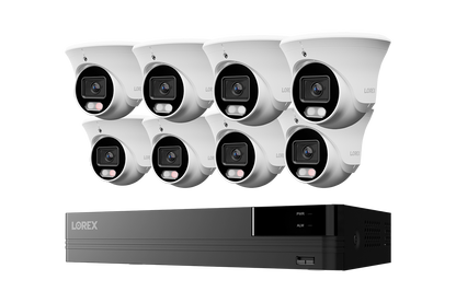 Lorex Connect U Series 4K 8-Channel Wired NVR System with U3 2K+ PoE Turret Cameras - 2TB