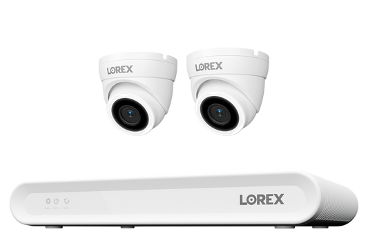 Lorex Connect V Series 4K 8-Channel Wired NVR System with V3 4K PoE Turret Cameras - 1TB