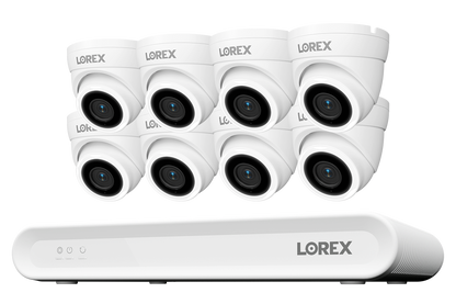 Lorex Connect V Series 4K 8-Channel Wired NVR System with V3 4K PoE Turret Cameras - 1TB
