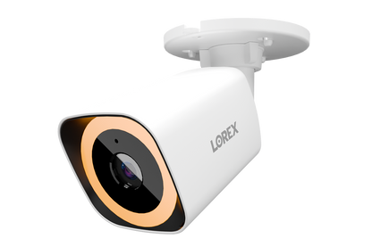 Lorex Connect V5 4K PoE Bullet Cameras with Color Smart Security Lighting - White/Black
