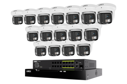 Lorex Connect X Series 4K 32-Channel Wired NVR System with X3 Dual-Lens Turret Camera - 8TB