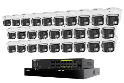 Lorex Connect X Series 4K 32-Channel Wired NVR System with X3 Dual-Lens Turret Camera - 8TB