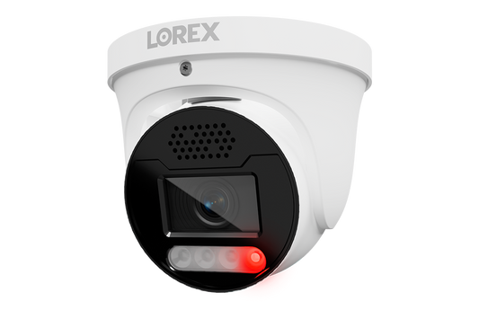 Lorex Connect X5 4K PoE Turret Camera with AI Color Night Vision - White/Black