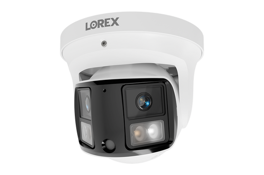 Lorex Connect X3 4K Dual-Lens Turret Camera with 190° Panoramic Coverage