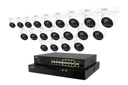 Lorex Connect X Series 4K 32-Channel Wired NVR System with X3 Turret Security Cameras - 8TB