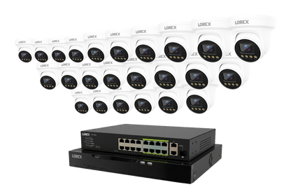 Lorex Connect X Series 4K 32-Channel Wired NVR System with X3 Turret Security Cameras - 8TB