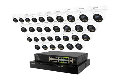 Lorex Connect X Series 4K 32-Channel Wired NVR System with X3 Turret Security Cameras - 8TB