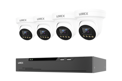 Lorex Connect X Series 4K 8-Channel Wired NVR System with X3 Turret Security Cameras - 2TB