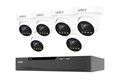 Lorex Connect X Series 4K 8-Channel Wired NVR System with X3 Turret Security Cameras - 2TB