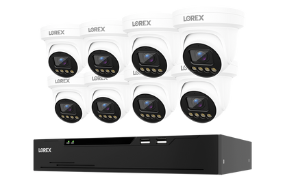 Lorex Connect X Series 4K 8-Channel Wired NVR System with X3 Turret Security Cameras - 2TB