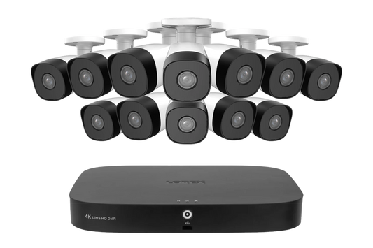 Lorex Fusion Series 4K 20 Camera Capable (16 Wired + 4 Fusion Wi-Fi) 2TB DVR Wired System with 1080p Analog (CVI) Bullet Security Cameras