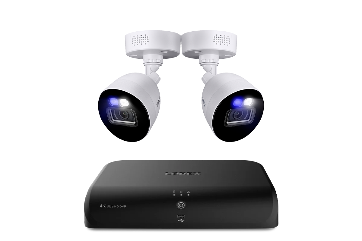 Lorex Classic Fusion 4K 12-Channel (8 Wired + 4 Wi-Fi) 1TB Wired DVR System with Active Deterrence Bullet Cameras