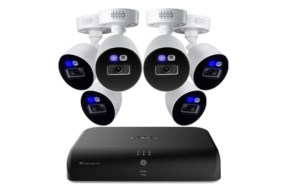 Lorex Classic Fusion 4K 12-Channel (8 Wired + 4 Wi-Fi) 1TB Wired DVR System with Active Deterrence Bullet Cameras