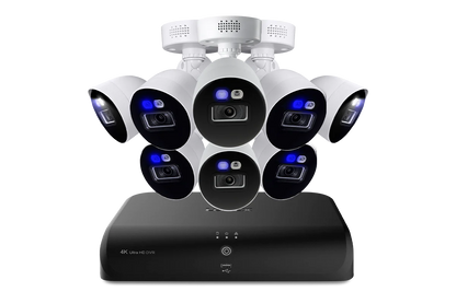 Lorex Classic Fusion 4K 12-Channel (8 Wired + 4 Wi-Fi) 1TB Wired DVR System with Active Deterrence Bullet Cameras