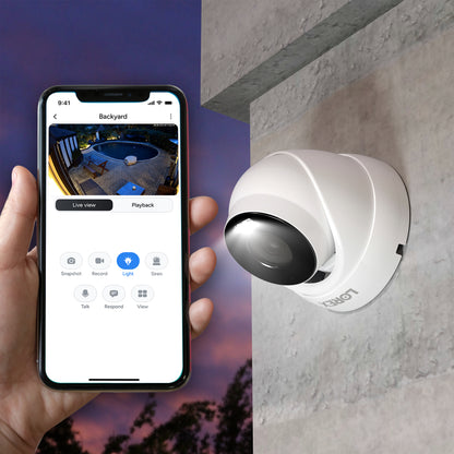 Lorex Connect 4K 8-Channel Wired NVR System with 4K IP Turret Security Cameras - 1TB