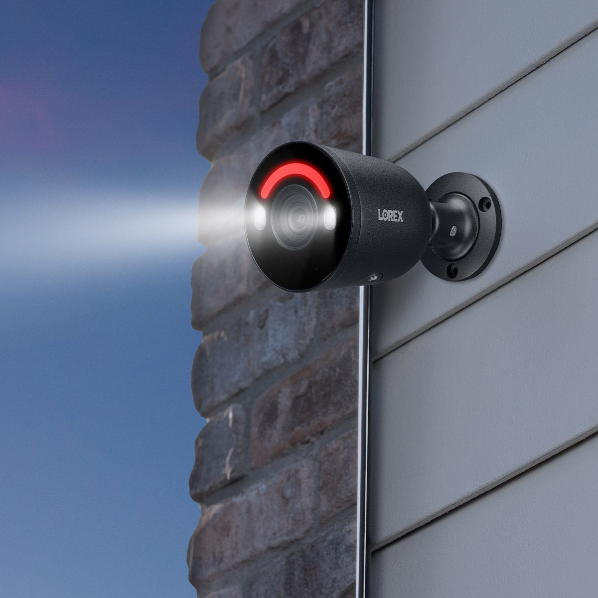 Lorex 4K IP Wired Bullet Security Camera with Smart Security Lighting and Smart Motion Detection (4-pack)