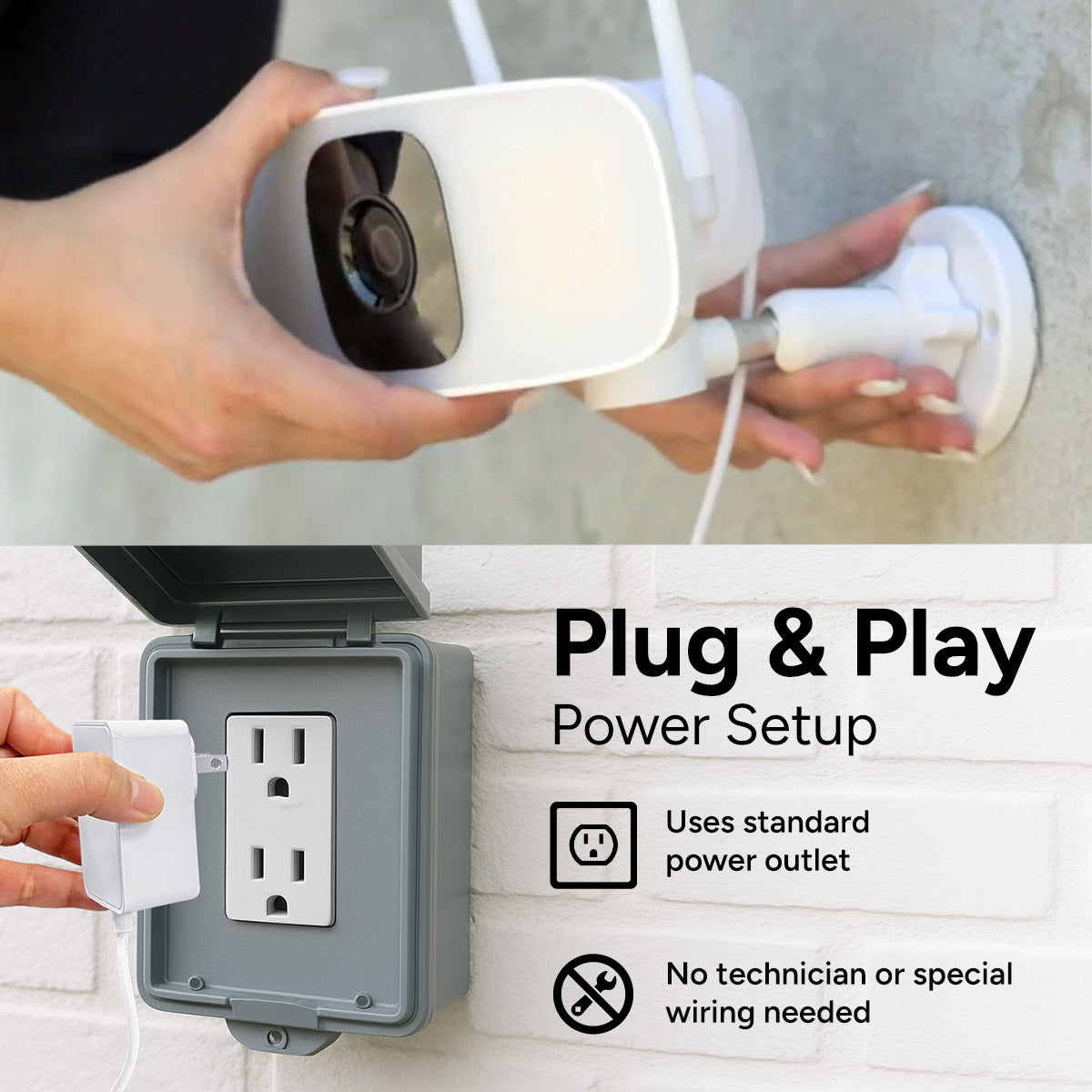 Caméra de sécurité Wi-Fi Lorex Connect 2K avec projecteur et panoramique horizontal contrôlé par application