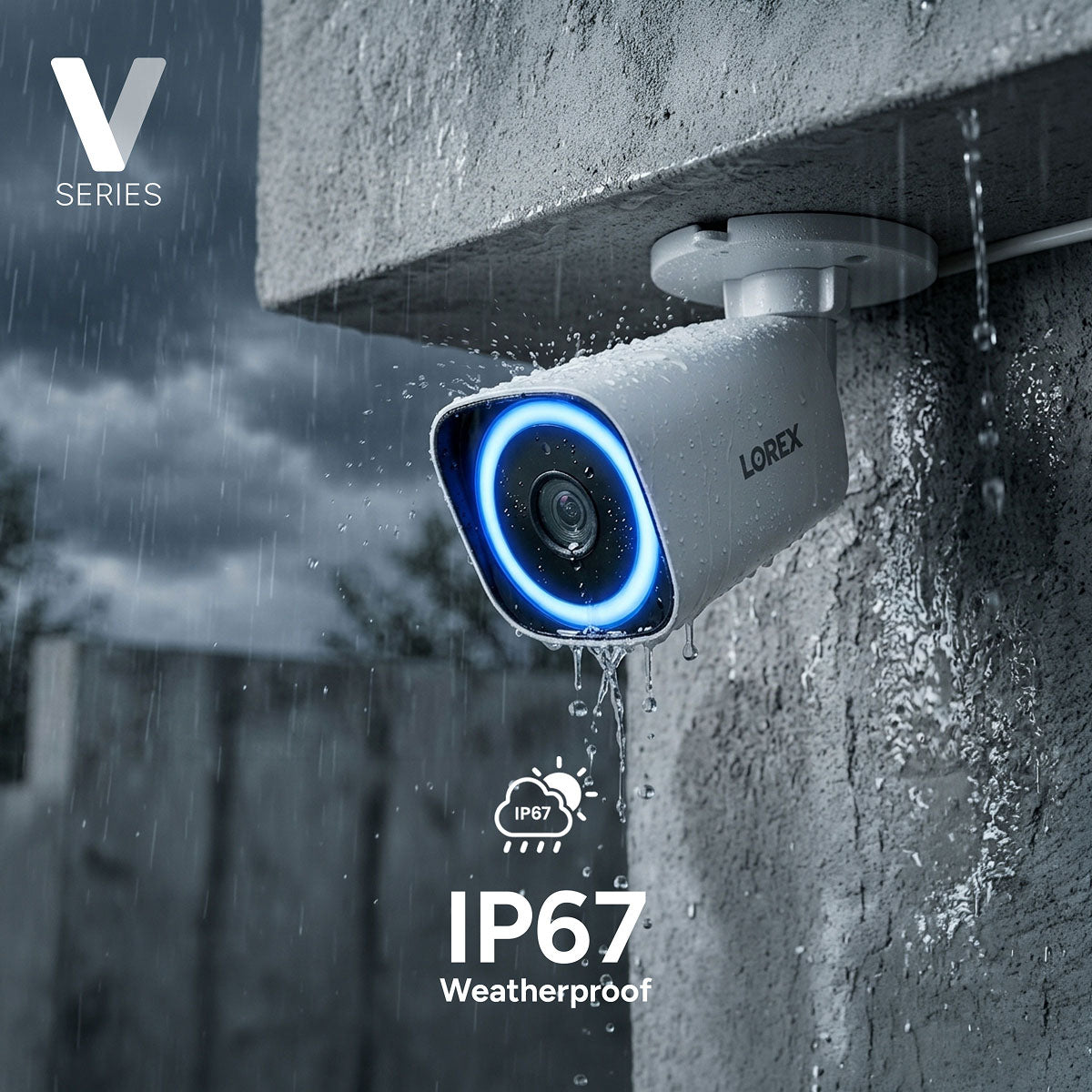 Caméra PoE balle 4K Lorex Connect V7 avec Vision Nocturne Couleur IQ+ - Blanc/Noir
