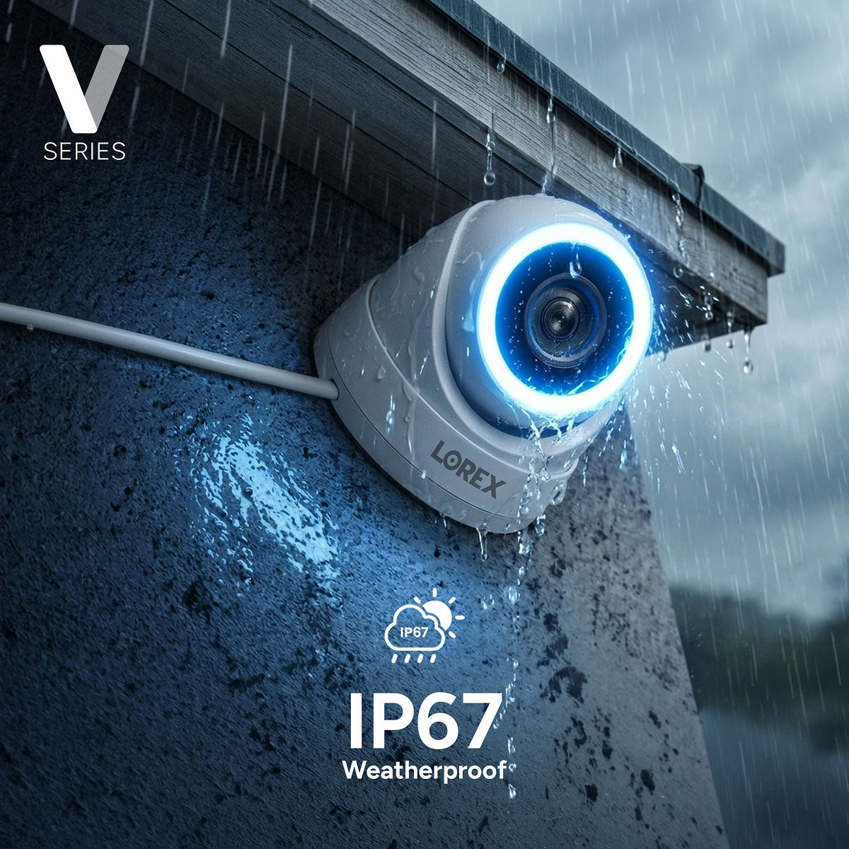 Caméra tourelle PoE 4K Lorex Connect V7 avec Color Night IQ+ - Blanc/Noir