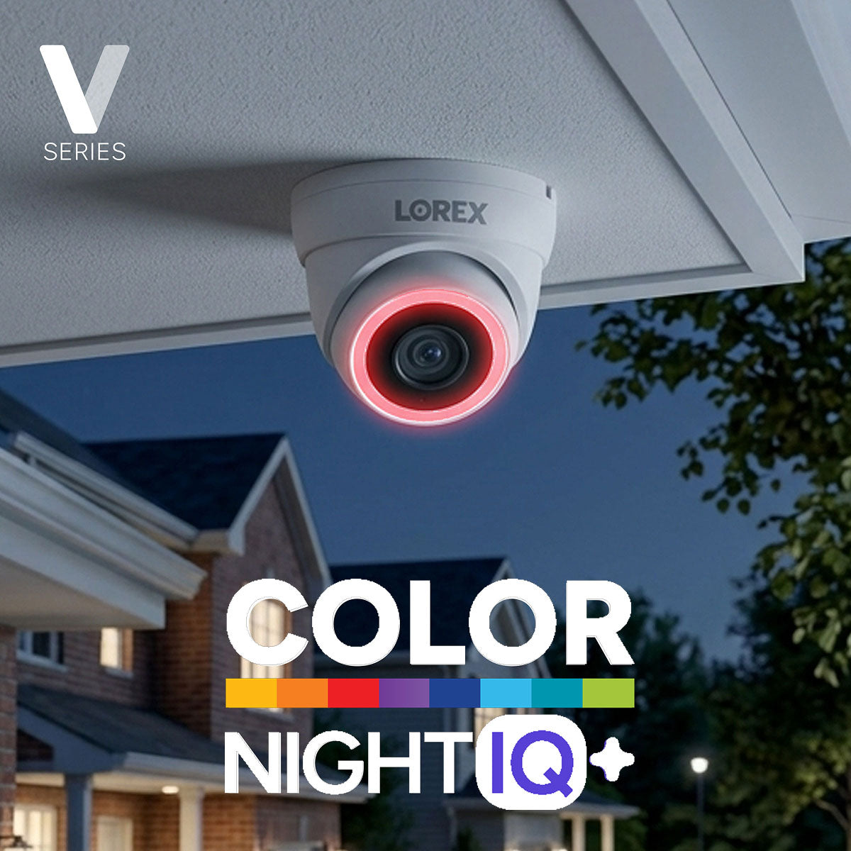 Caméra tourelle PoE 4K Lorex Connect V7 avec Color Night IQ+ - Blanc/Noir