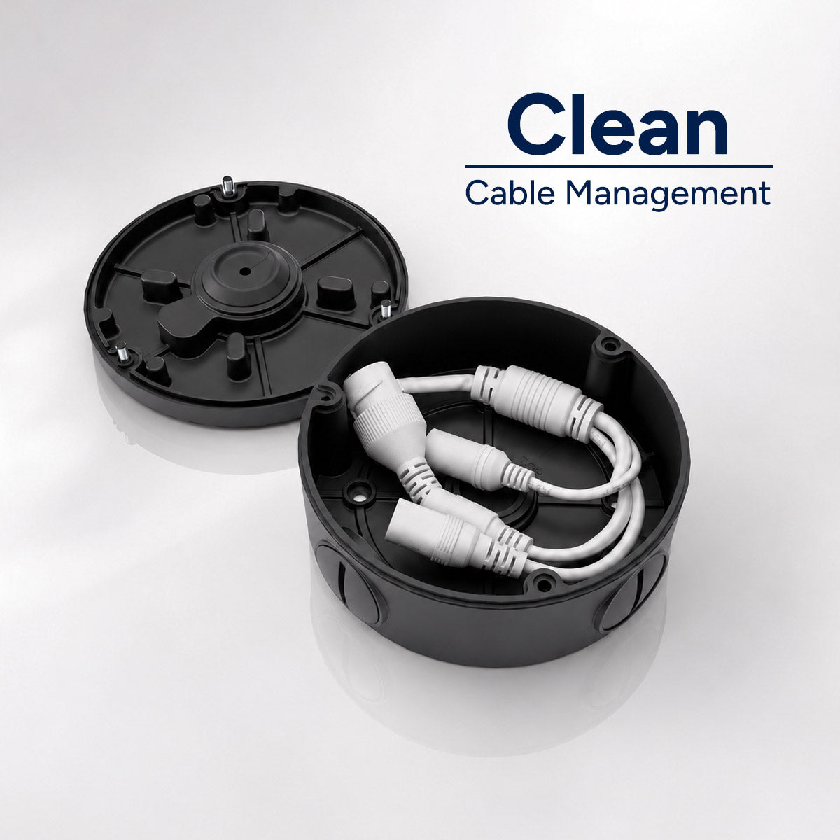 Round Junction Box for Fixed-Lens Cameras (Metal)