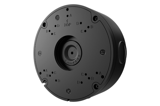 Round Junction Box for Motorized Varifocal and Dual-Lens Cameras (Metal)