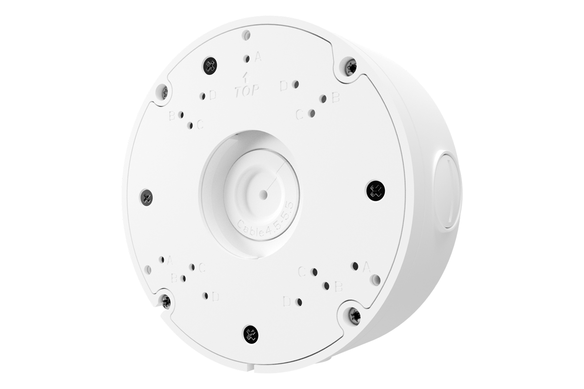Round Junction Box for Motorized Varifocal and Dual-Lens Cameras (Metal)