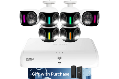 Lorex Fusion Series 4K+ 16 Channel (8 Wired + 8 Fusion Wi-Fi) 2TB Wired System with H20 Wired 4K IP Dual Lens Cameras